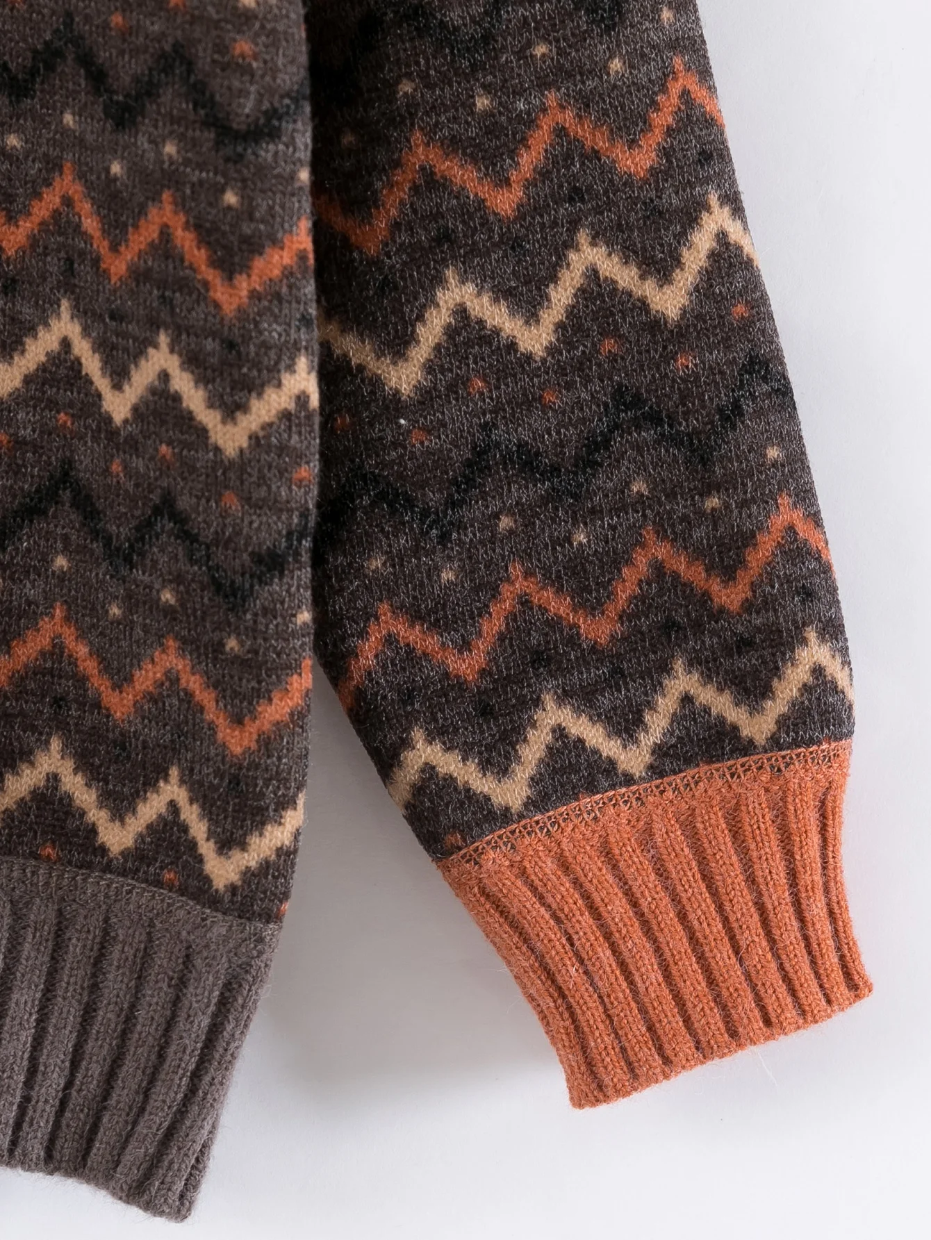 
Wholesale Kids Baby Clothes Toddler Boy Ribbed Knit Fair Isle Sweater 