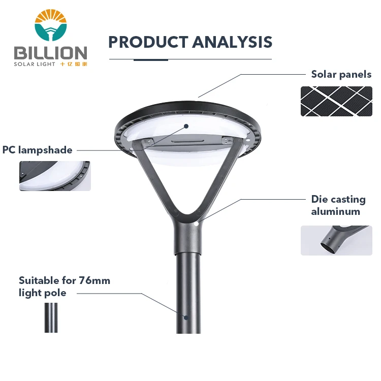 Wholesale Good Quality Outdoor Waterproof Decoration Landscape Lighting Outdoor Solar Street Light