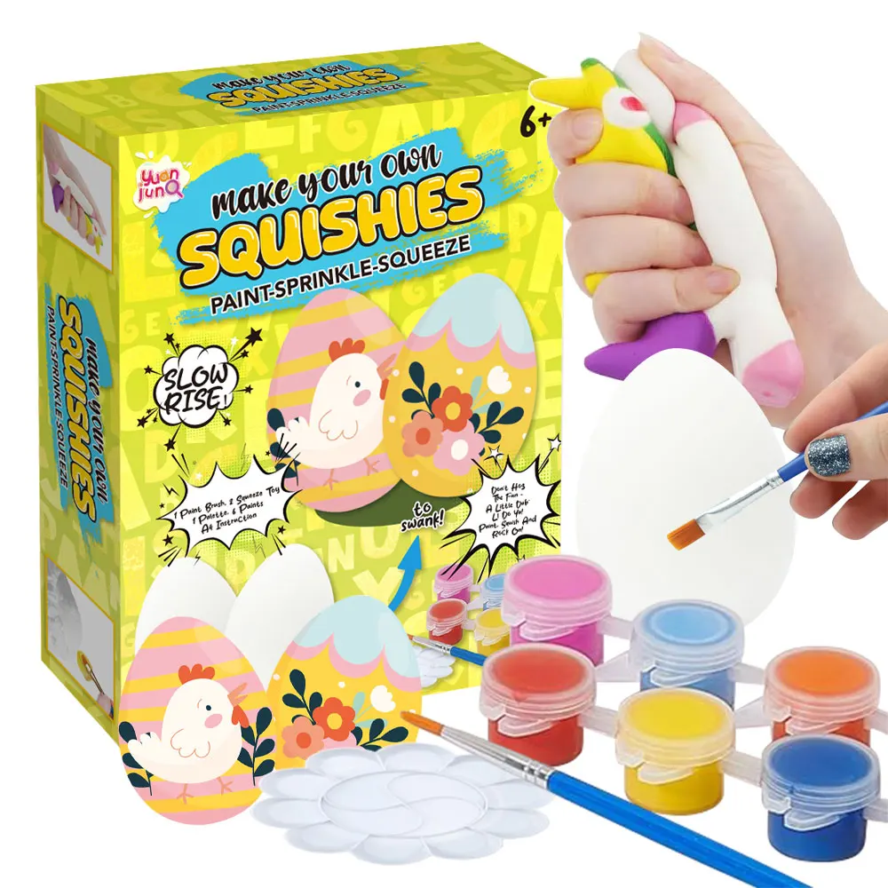 2024 Easter Egg Decorating Kit Slow Rising Toys Coloring Craft Kit DIY Painting Crafts Party Favors