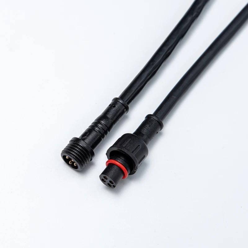 Hot Sales 3 Core Ip67 Ip68 Waterproof Connector Cable 2 4 5 6 Pin 3pin Outdoor Power Cable 12v Plug