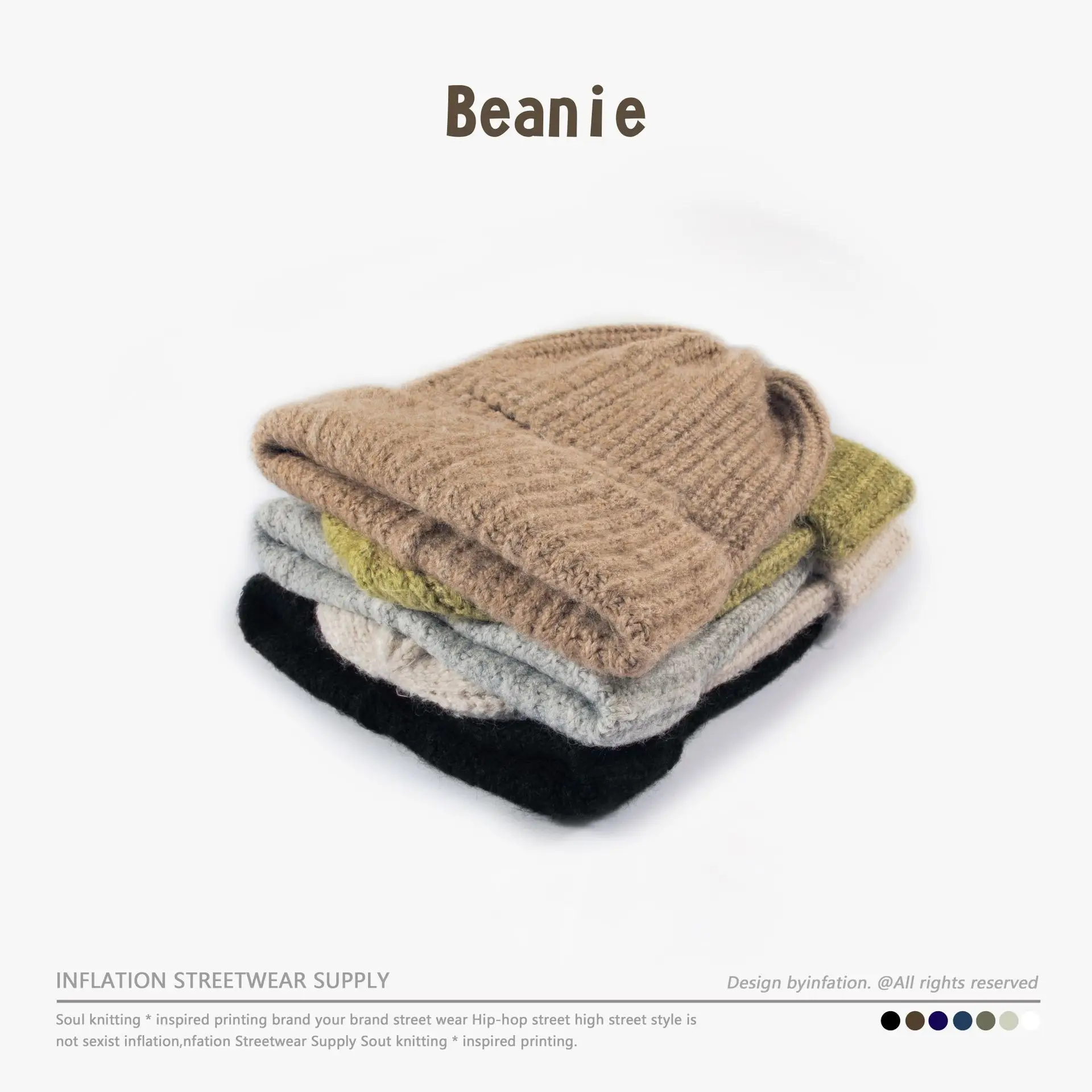 wholesale mens Wool knitted hats warm hole-open eye wool hats with cuffs one- hole balaclava for winter