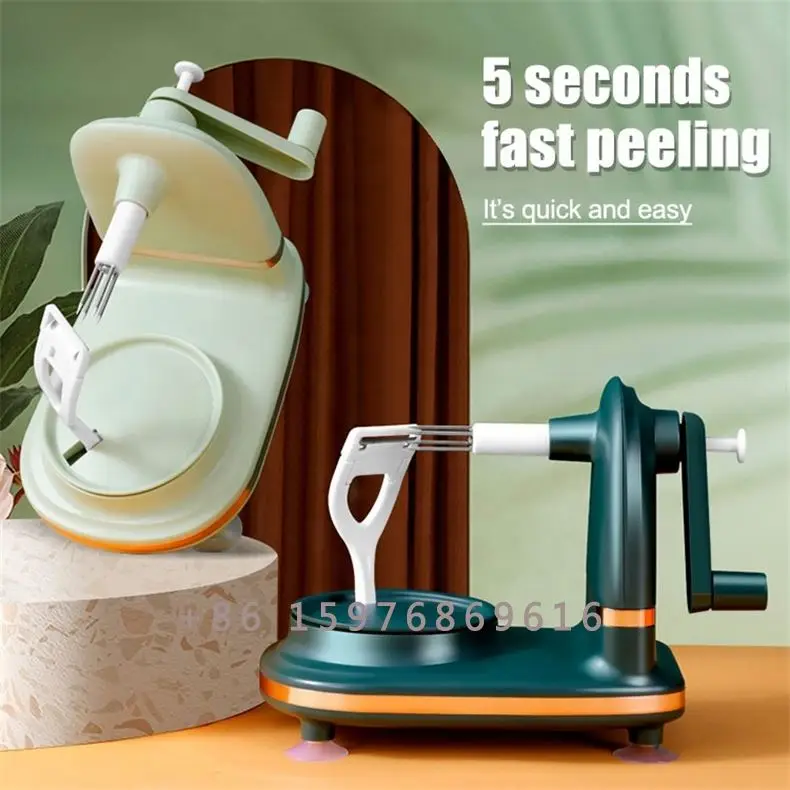 Kitchen Tools Plastic Stainless Steel Multifunctional Fast Manual Fruit Pear  Peeler With  Cutter