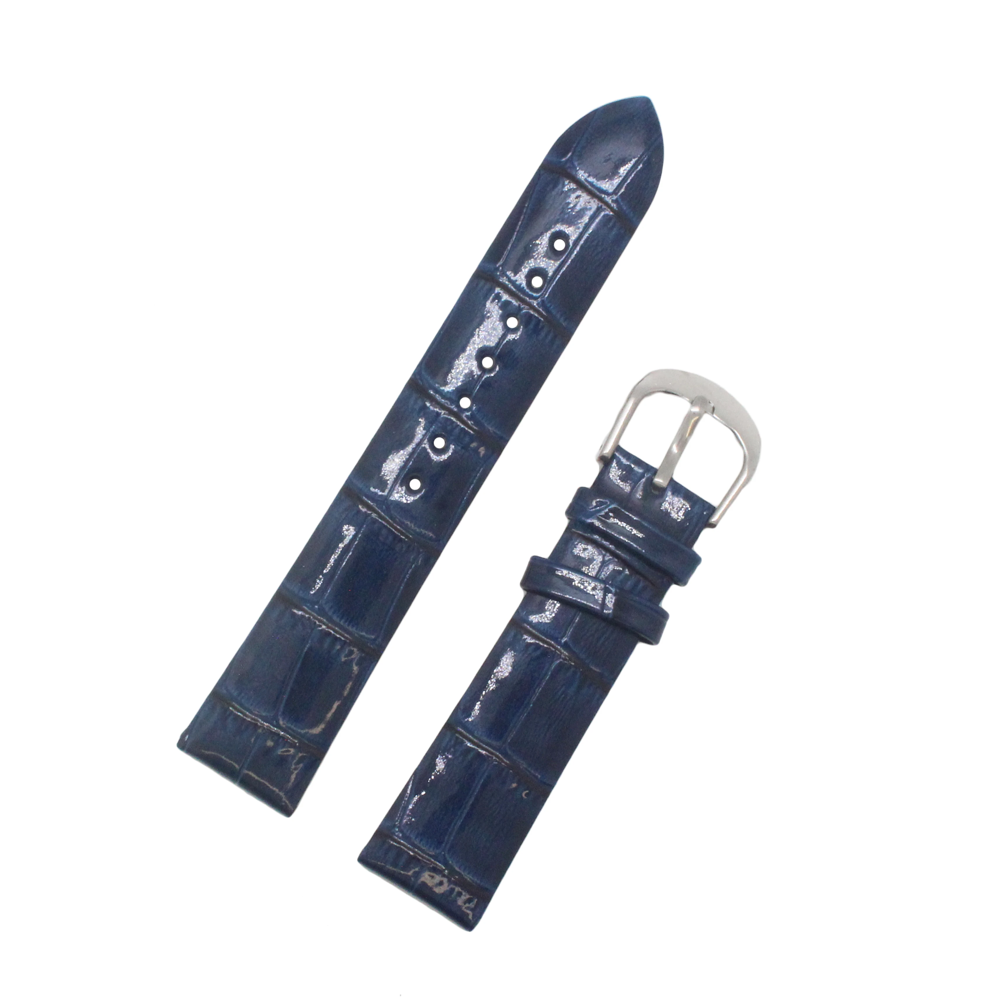 popular green colourful pearl light bamboo genuine leather watch strap band factory direct