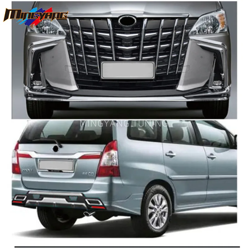 High Quality Car Accessories Grille Bumper Guard With Light Bodykit For Toyota Innova 2012-2015 Body Kit