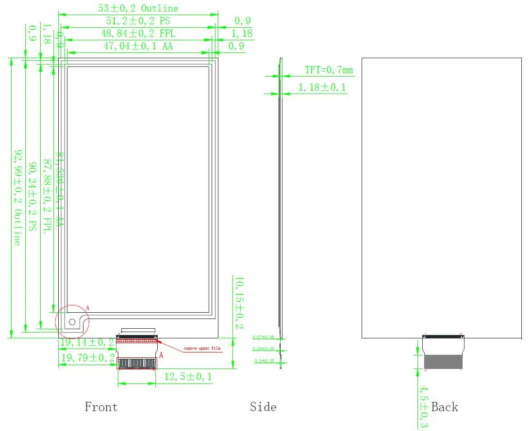 3,7 дюймовый e-ink дисплей SPI e paper tablet touch screen GDEW0371W7