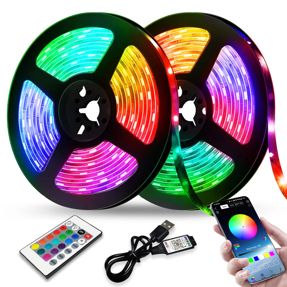 Amazon Usb USB COB Neon Power Supply Set Remote Control Color Changing Rgb Light Kit Waterproof Flexible Led Smart Strip Lights