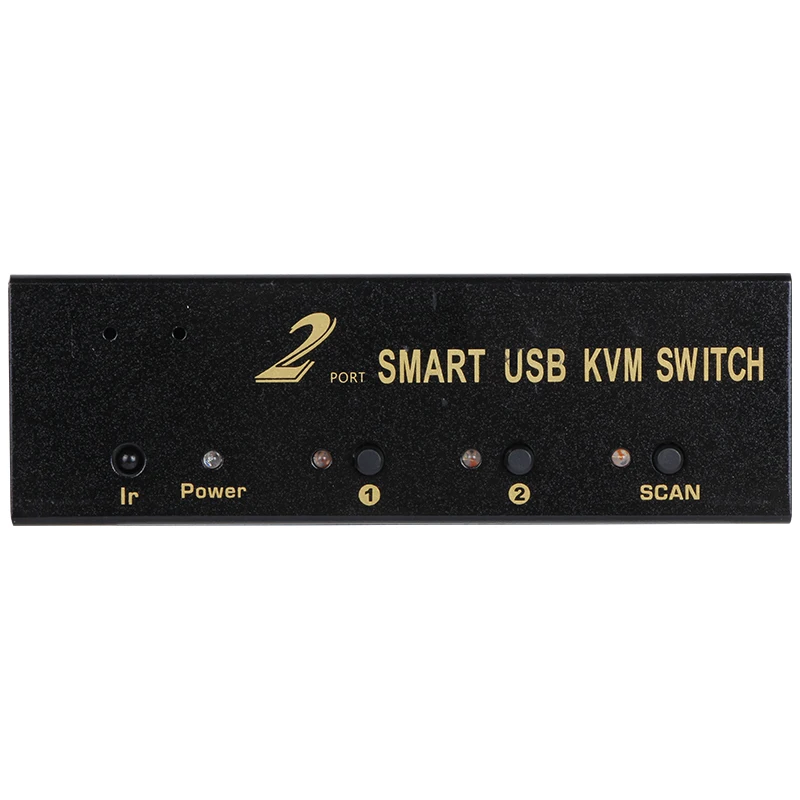 VCOM Laptop Desktop PC USB VGA KVM Switch 2 in 1 1080P FHD with Button IR Remote Control