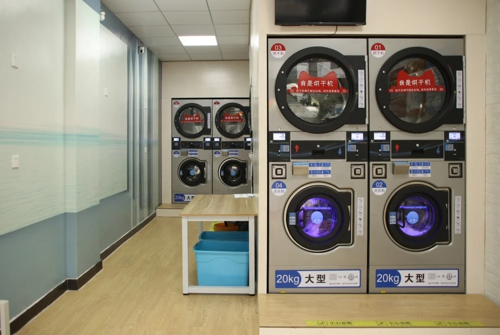 Professional 15kg Front-Load Commercial Coin Operated Fully Automatic Laundry Washer and Dryer Combo Washing Machines