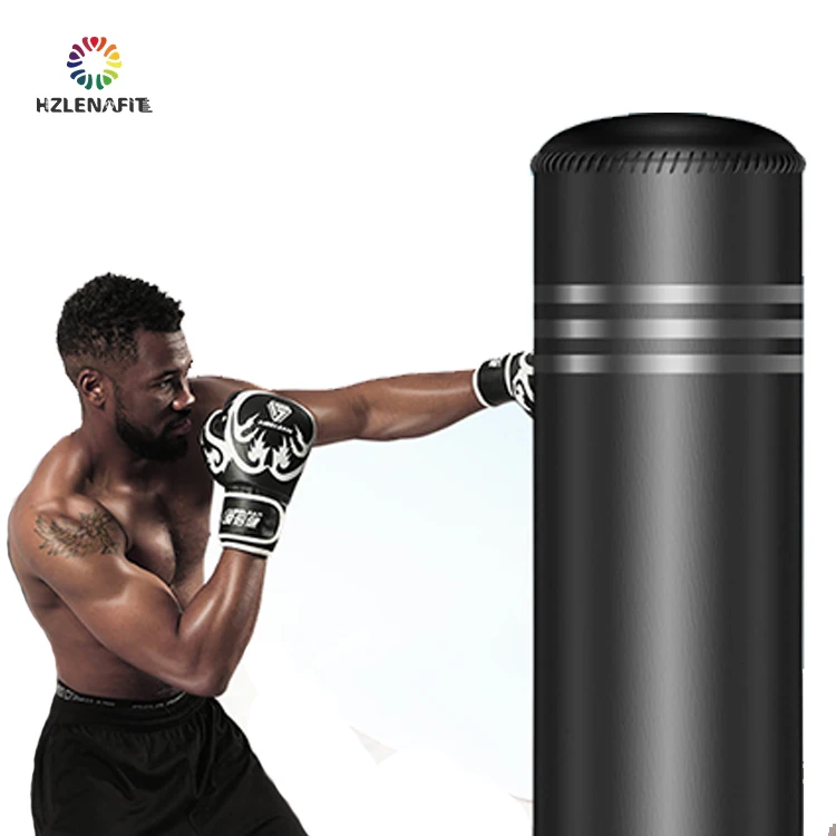 Free Standing Kick Boxing Punching Bag With Stand Leather Sand Heavy Bag Adult Mitts  Boxing Punching Bag