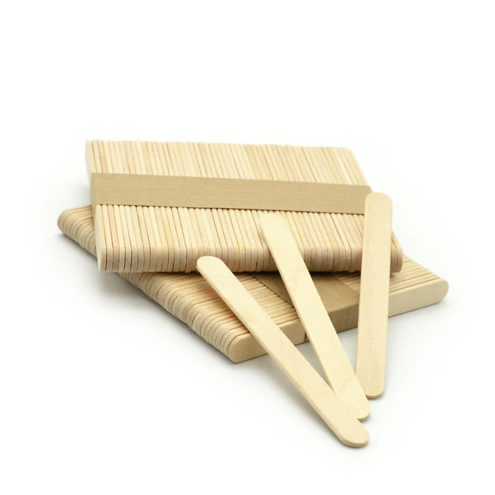 Деревянные палочки для мороженого, красочная деревянная ложка из березы в ведре