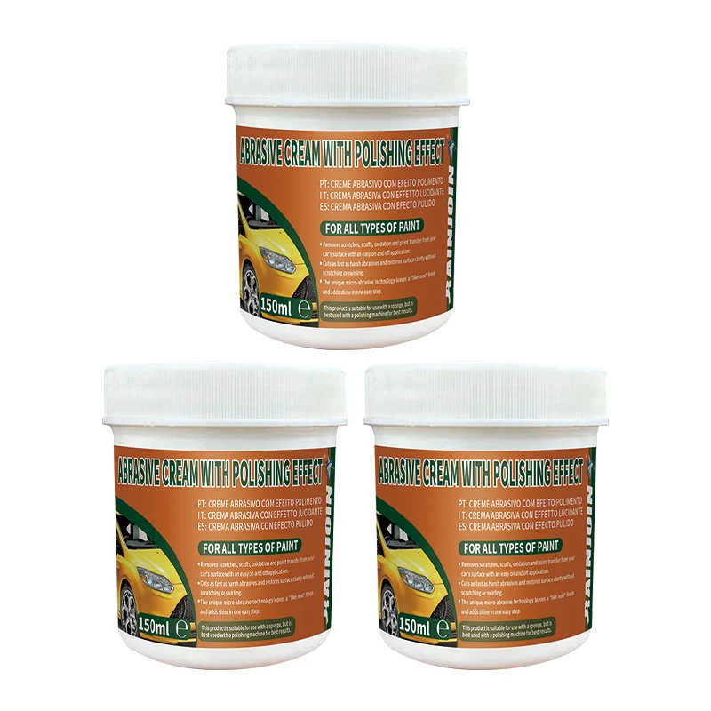 ABRASIVE CREAM WITH POLISHED EFFECT Waterless car care solid hydrophobic waterproof carnauba polishing car wax paste