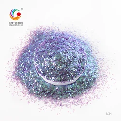 GUANHONG GLITTER  Factory Price Sale Rainbow Bulk Fine Hexagonal PET Glitter Nail Polish Glitter Powder