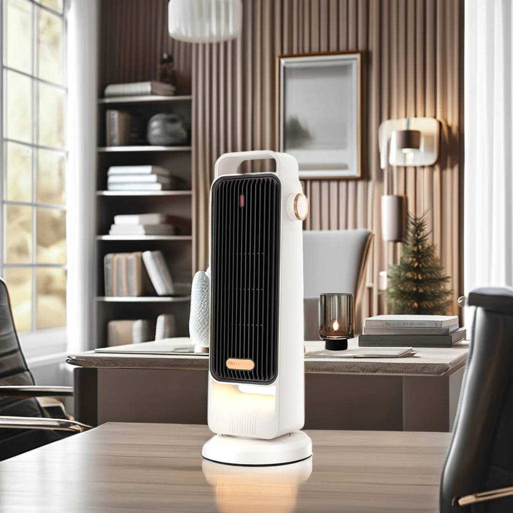 1500W Portable Infrared Electric Heater with Ventilation Function Free-Standing PTC Heater for Car and Garage Use