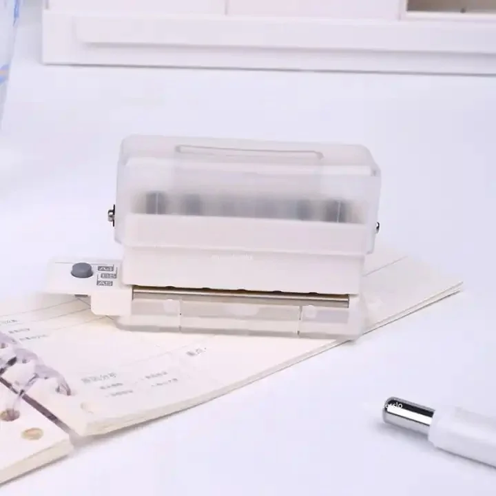 Multi hole punching machine handheld six hole mini cute manual punching machine