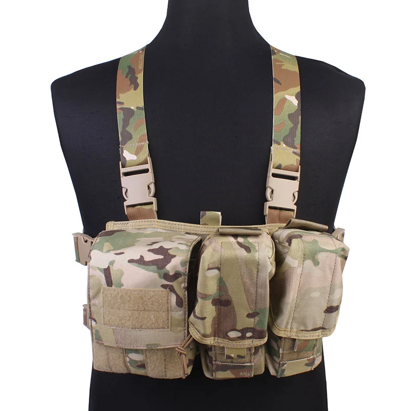 Камуфляжный капюшон Emersongear быстросохнущая Военная уличная спортивная армейская тактическая нагрудная Сумка для страйкбола мультикарманная сумка