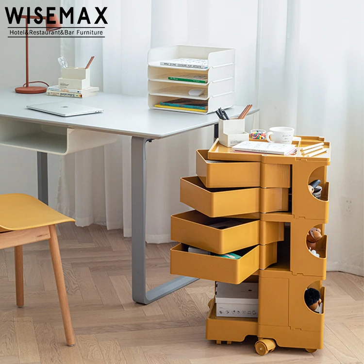 Nordic creative storage cabinet modern design multi- storage trolley bedside table cabinet
