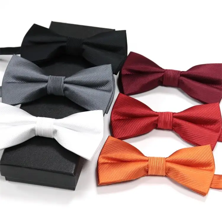 Wholesale Fast Shipping Cheap Bowtie Solid Polyester Bow Tie For Men