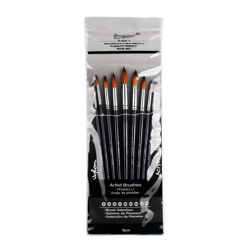 Nylon fur hand-painted line drawing gouache paint brush artist paint brush set
