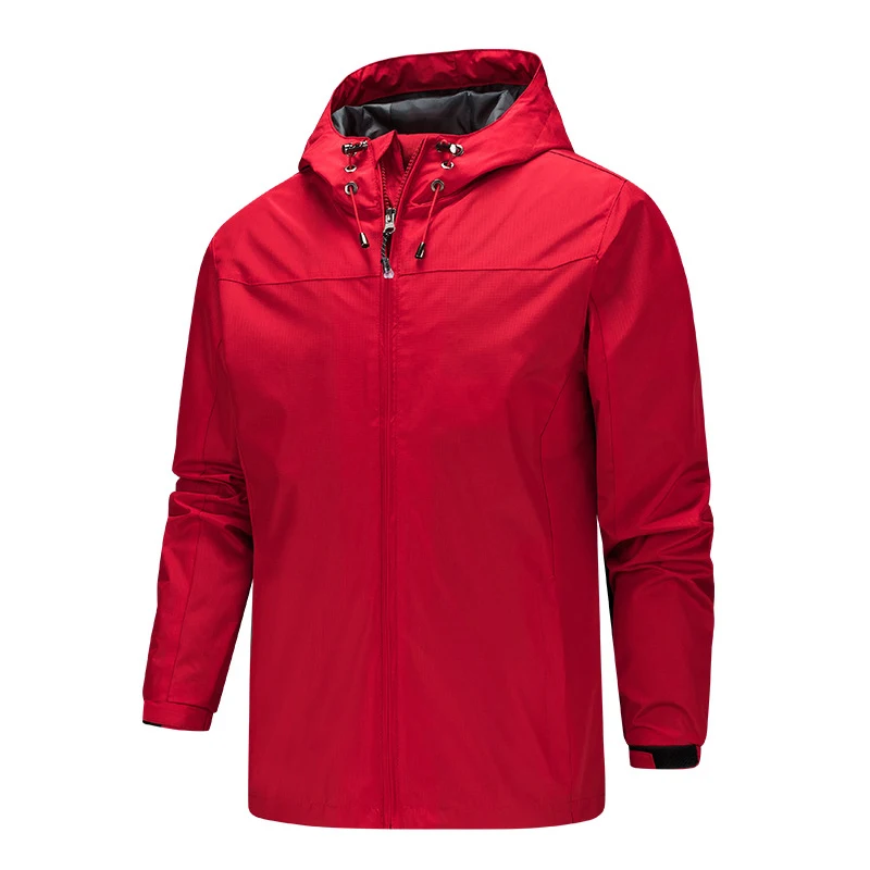 Custom Logo Waterproof Windbreaker Jackets With Hoodie Mens Windbreaker Suit