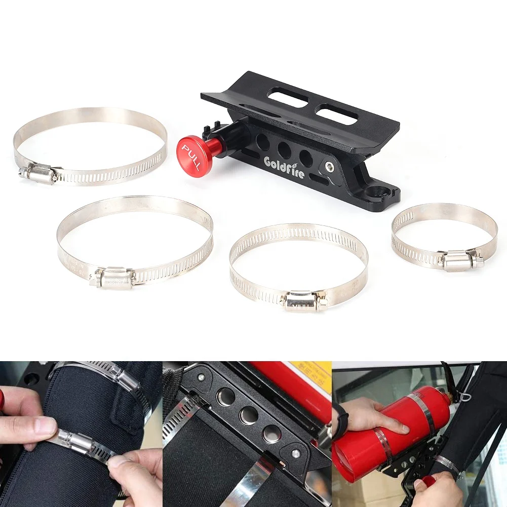 Goldfire General Adjustable Aluminum Coil for Automobile,Fire Extinguisher Fire Protection System Mounting Bracket for UTV