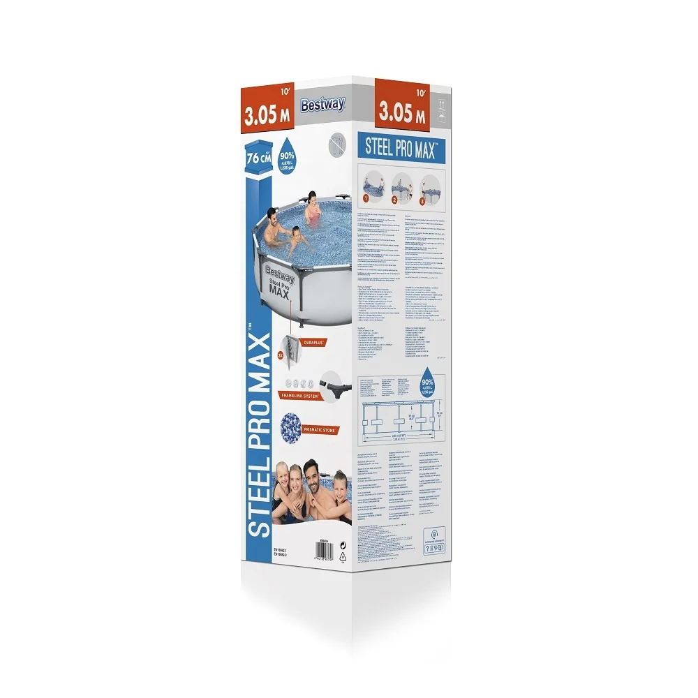 Bestway 56406 10 футов x 30 дюймов Круглый Бассейн для улицы над землей семейный плавательный бассейн