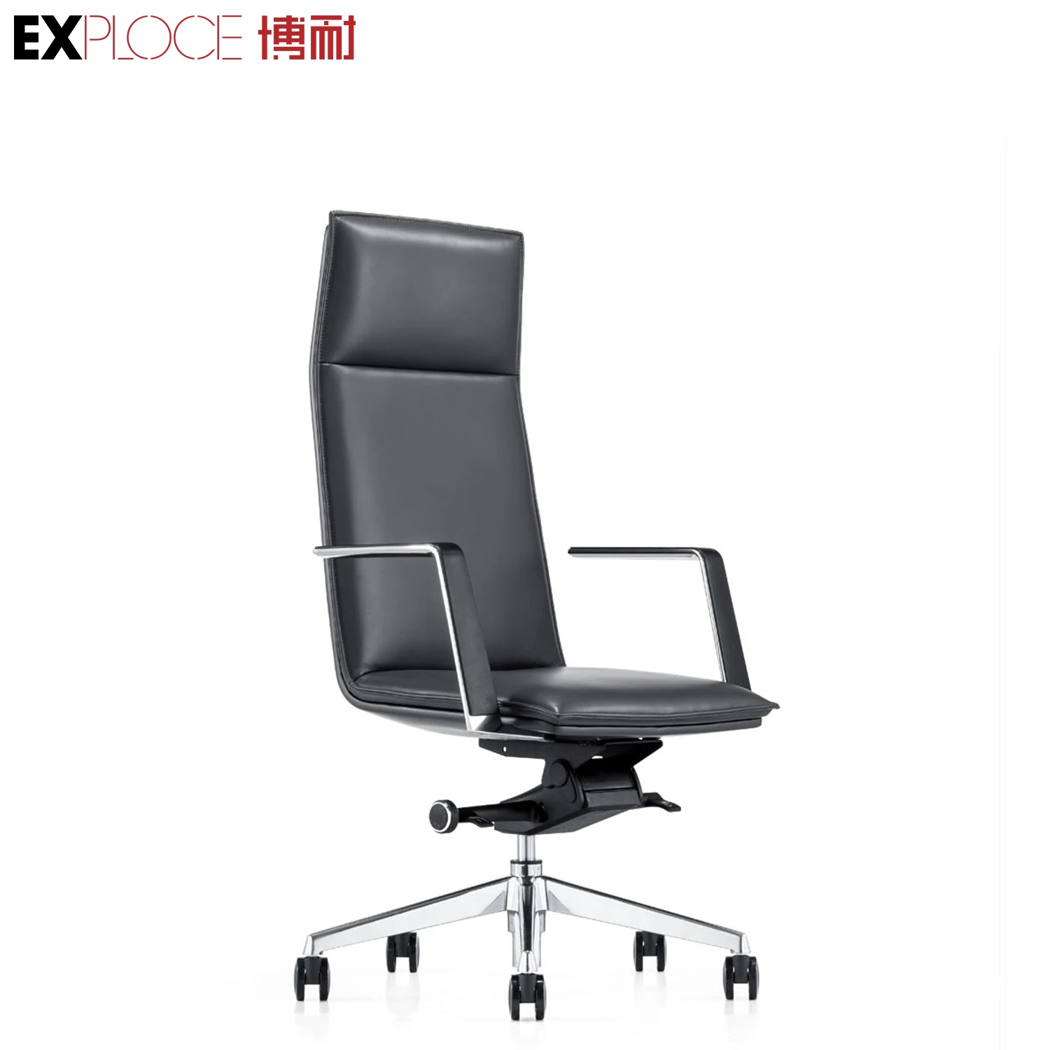 Swivel Leather Office Chair,Lumbar Support and Headrest,Racing Style High-back Gaming Chair