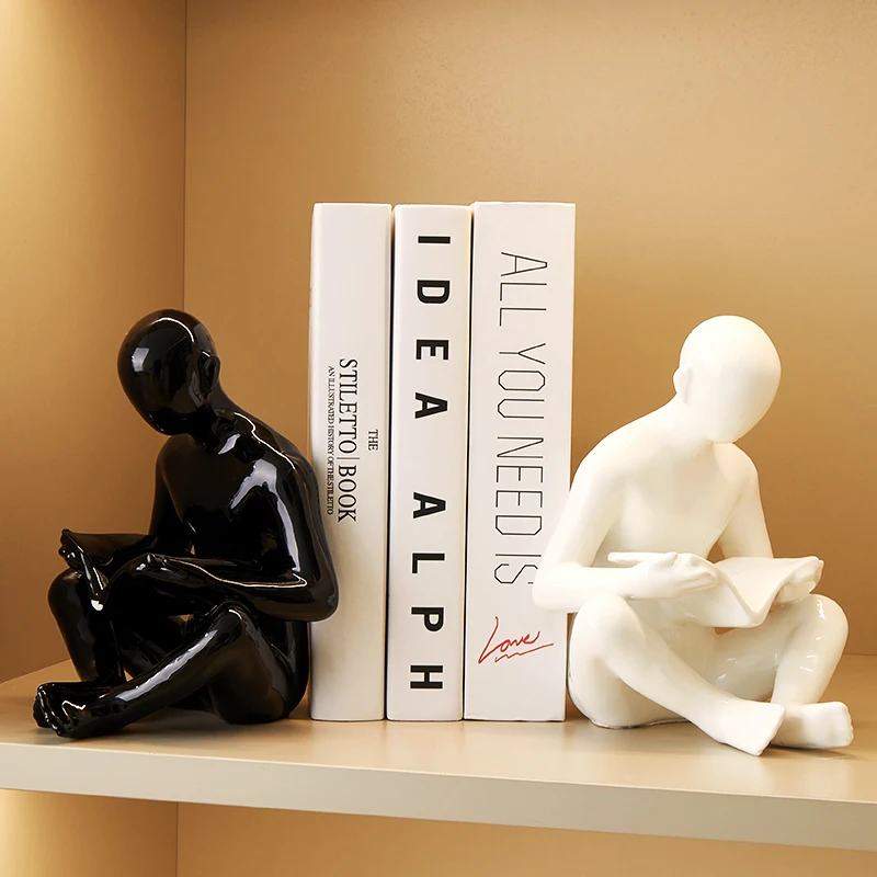 Factory Direct Design Creative Living Room Wine Cabinet Office Decorations Ceramic Bookends