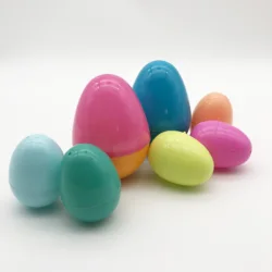 Unique large Easter plastic egg, used in Easter party, plastic egg with double light with chick sound