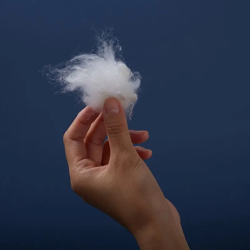 Recycled/Virgin 4denier white color 51mm Solid polyester fiber for Thermal bonding