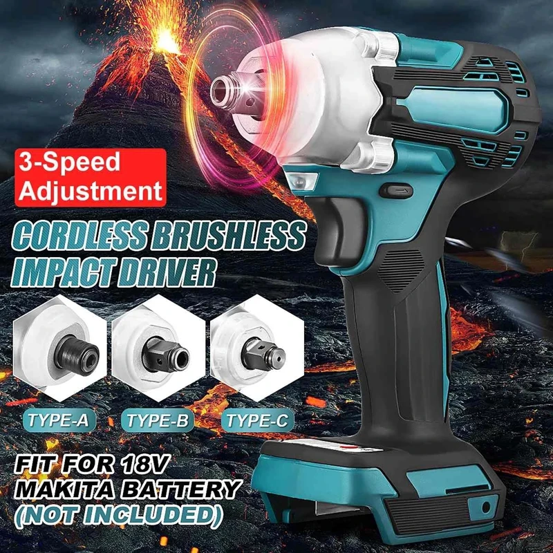 520N.m 1/2 Socket Dual Purpose wrench cordless impact power wrenches Electric