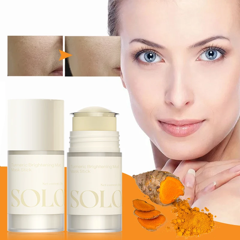 OEM Private Label Natural Organic Facial Skin Repair Acne Remove Green Tea Mud Tumeric Clay Face Mud Stick