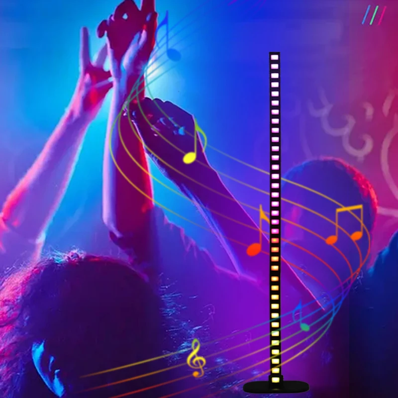 New products Smart RGBIC voice controlled floor rhythm recognition light remote control  music Melody Light