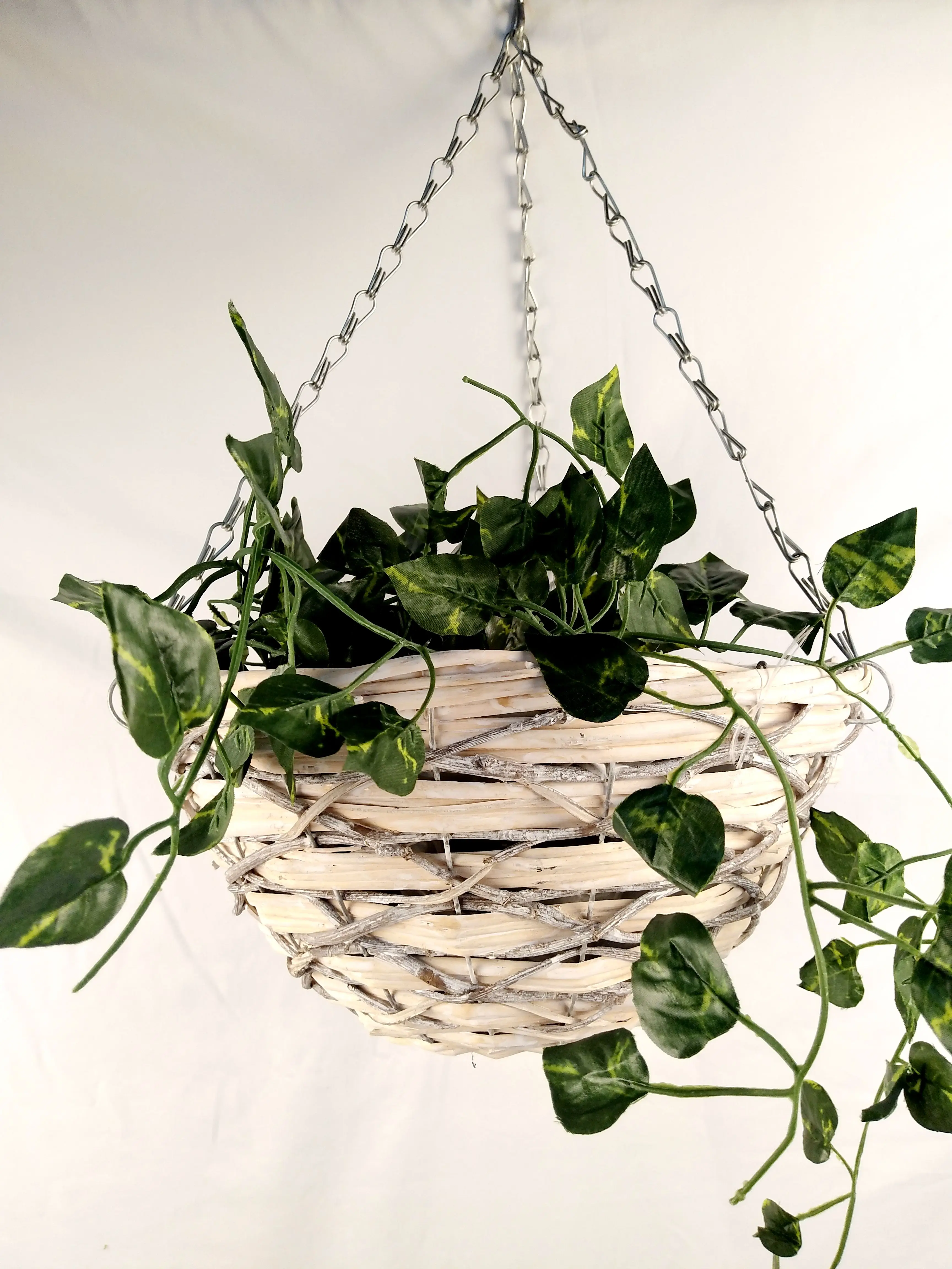 
Hot Sale Wholesale Flower Pot Hanging Planter Basket Rattan Wicker Weaving Outdoor Indoor Home balcony decoration 