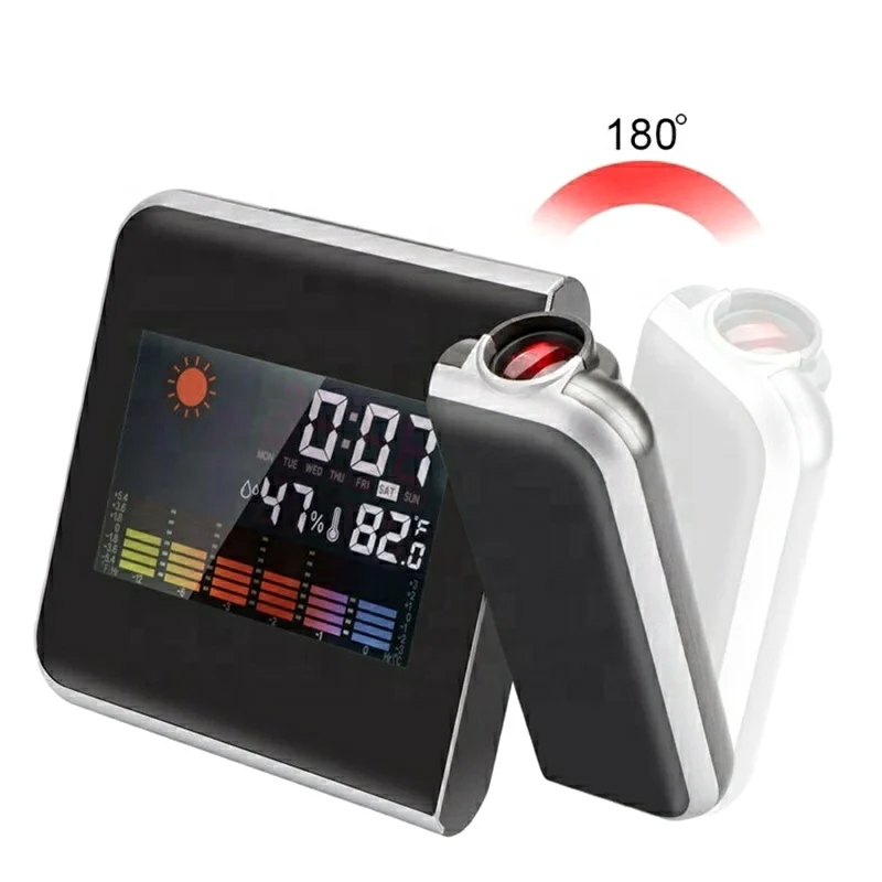 Moderno Reloj Digitales Con Proyector цифровой Подсветка прогноз погоды будильник со временем проекции