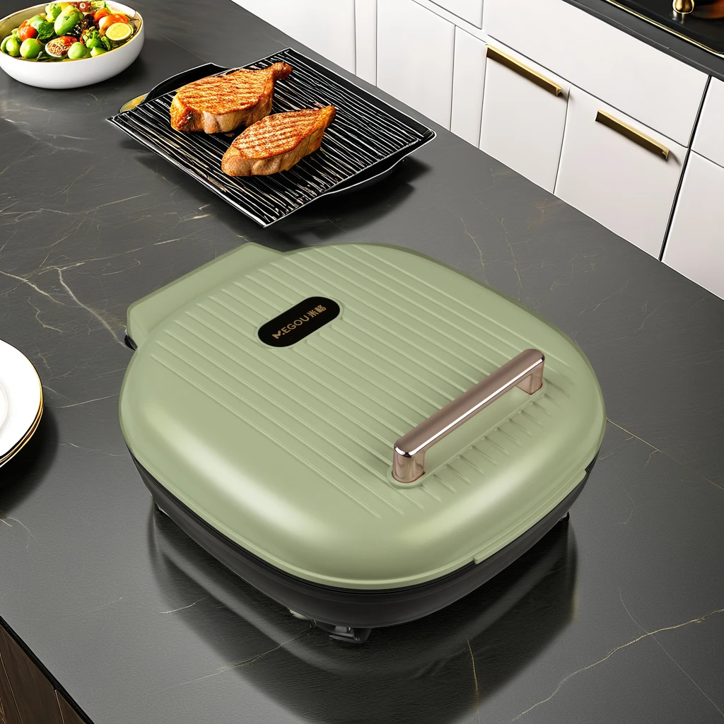 Multifunctional double-sided electric pan pizza pan sandwich maker