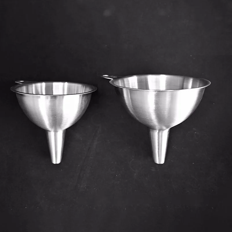 Shianku Food Grade Wholesale Metal Funnel Premium Quality Kitchen Oils Liquid Funnel Stainless Steel Wine Funnel With Filter