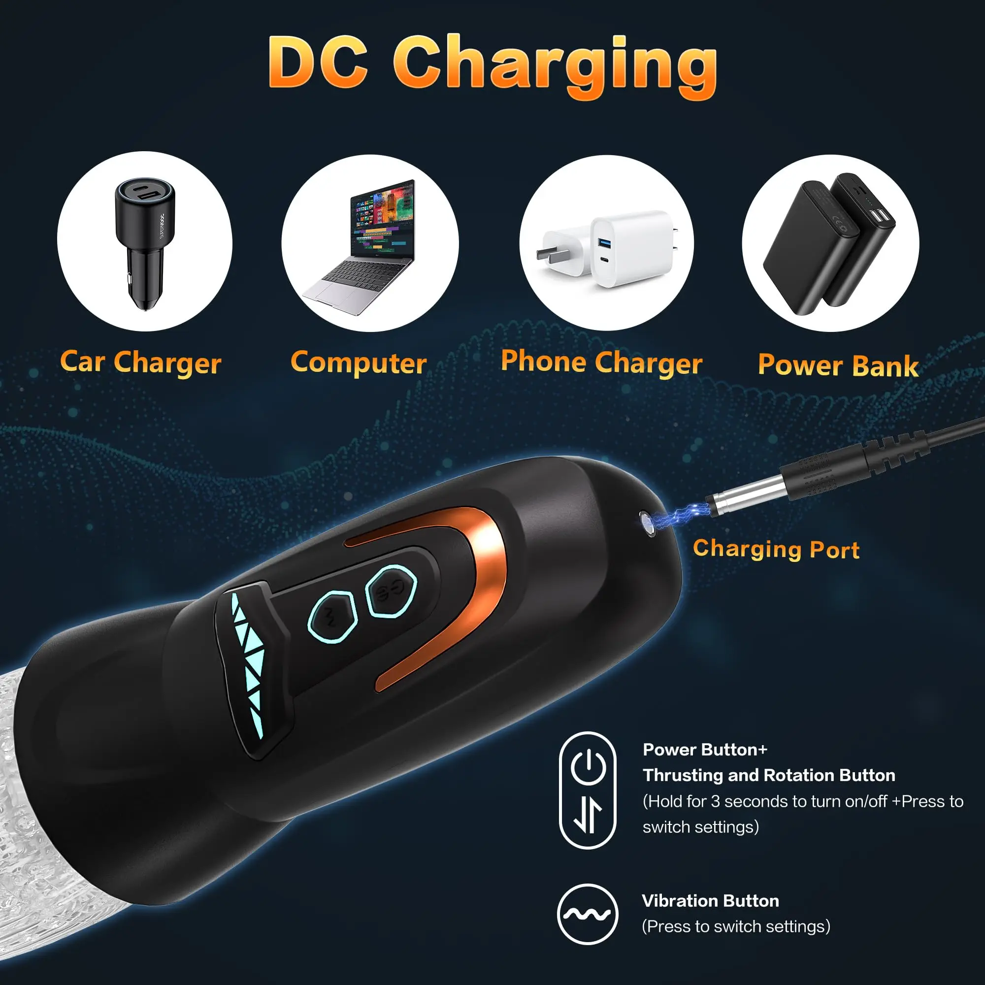 3000 Rotating Masturbation Cup Men Sex Toys Sex Penis Massage Male Masturbator Glans Vibrator Sex Toy for Man