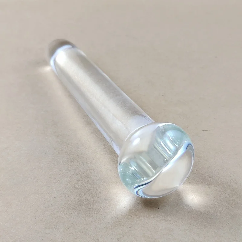 Hand Blown Simple Style Artificial Clear Glass Dick/Artificial Glass Dildo/Artificial Glass Penis for Sex Industry Distribution