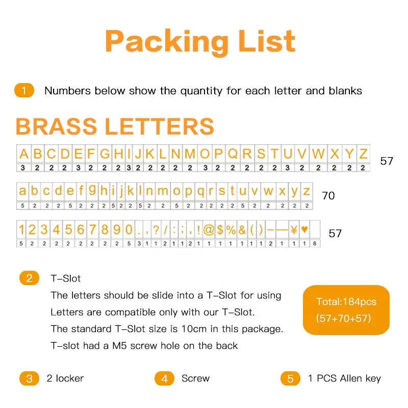 Premium Quality Seamless Alphabet Stamp Set for Leather | Multiple Alphabet Letter Set with 6 mm T- slot for Hot Foil Stamping