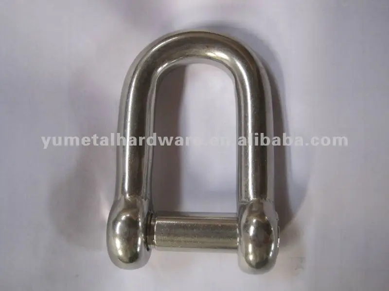 L Hexagon Socket Head Pin Dee Shackle stainless steel 316 marine rigging hardware