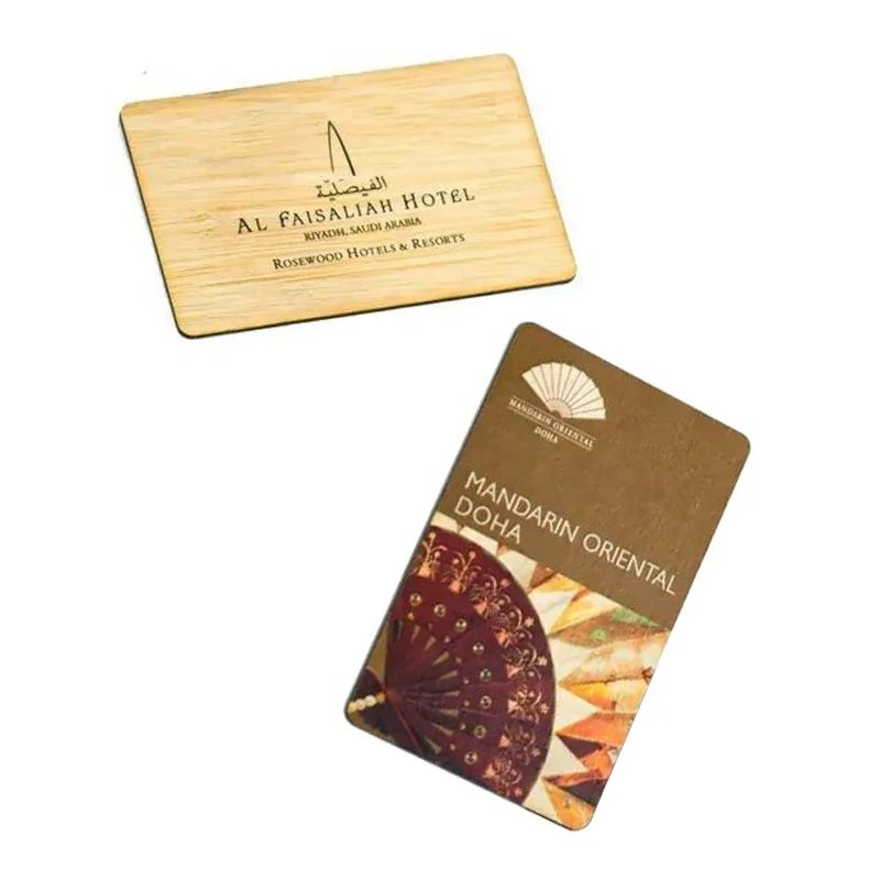 Customized 13.56MHz NFC Wooden Business Card Contactless Smart RFID Access Control Card for Customized Uses
