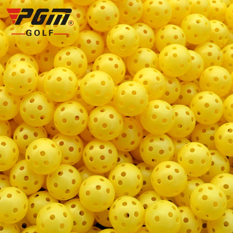PGM Q009 light golf balls plastic hollow golf hollow ball plastic practice golf balls with holes