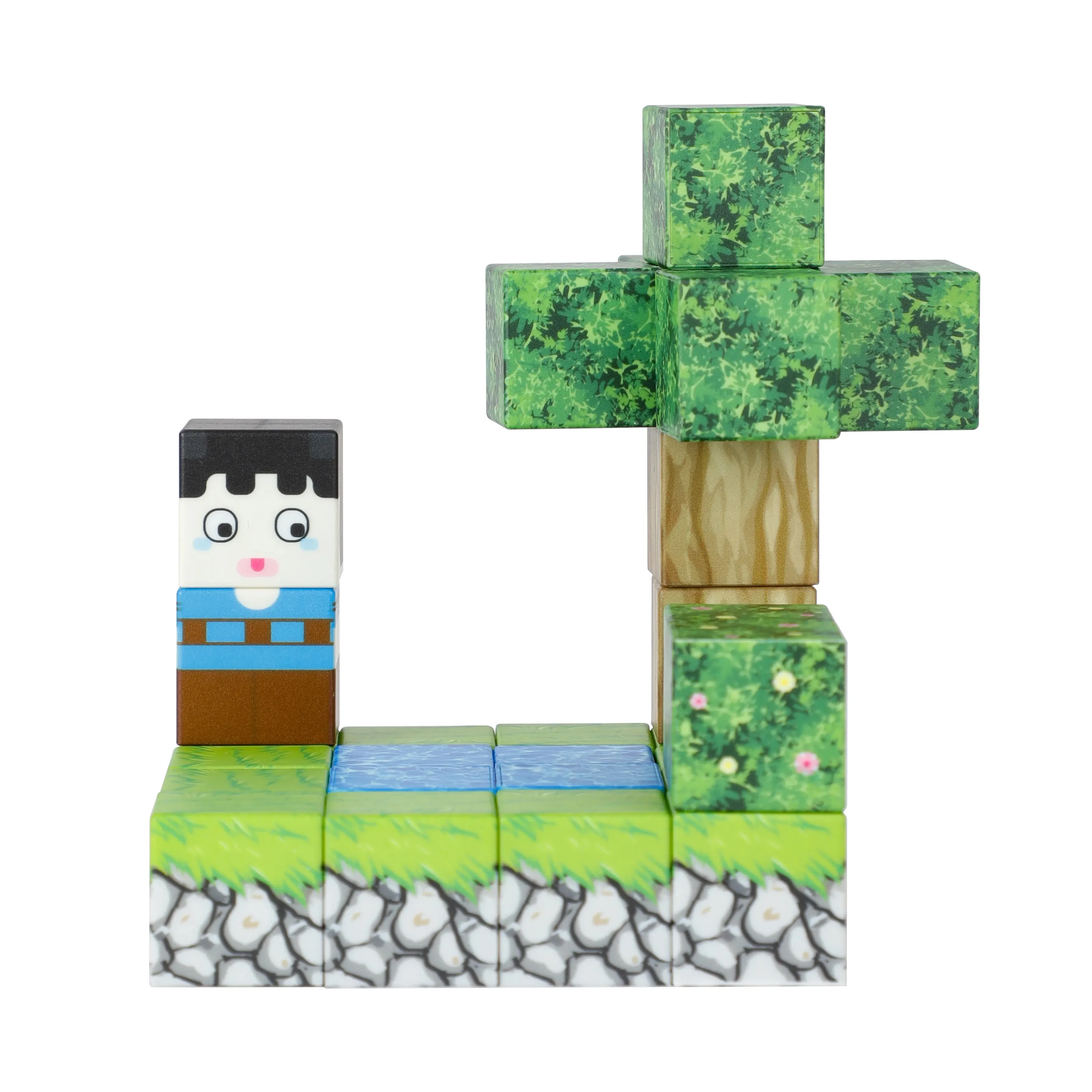 New style Magnetic Mini World Blocks Building Mine Magnet World Set Sensory Kids Games Toys for Girls and Boy ASTM CPC 2.5cm