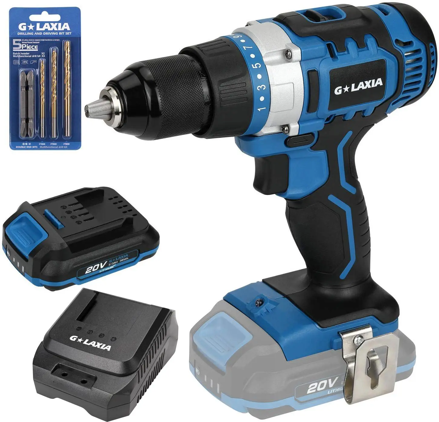 PRO 20V Cordless Brushed 1/2 In. Dual Speed Drill (Bare Tool)