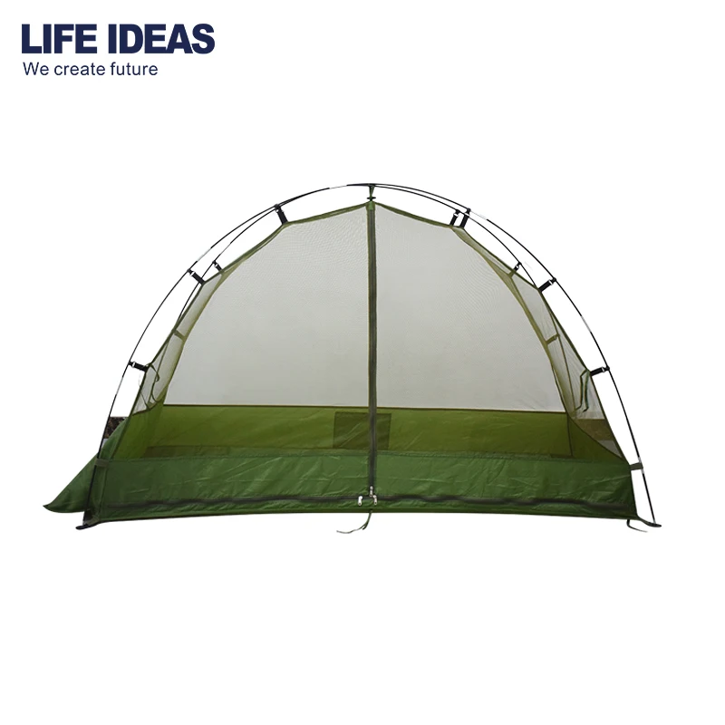Factory Wholesale Single Foldable Portable Waterproof Anti Mosquito Zipper Outdoor Camping Net Tent