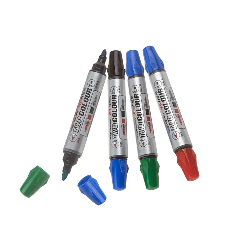 BECOL Wholesale Oil Based Bullet Point Whiteboard Marker Pen Dry Erase Double Head Whiteboard Markers for Office