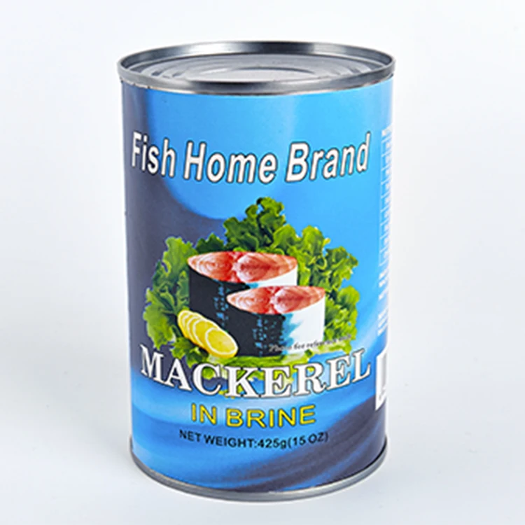 Best Selling Canned Seafood Fillets of Mackerel Fish in Brine 425g