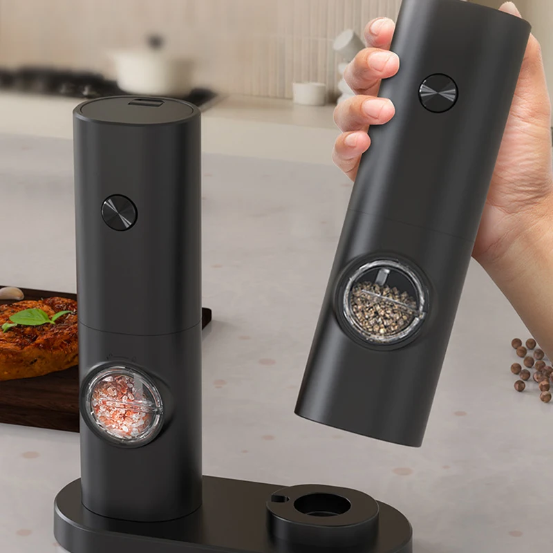 Plastic Non-Rechargeable 2pcs Gift Set Salt and Pepper Grinder 2 in 1