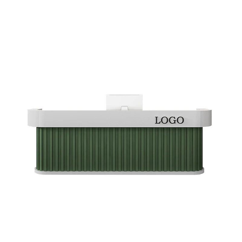 High end modern nail salon equipment hotel black reception desk luxury wooden front counter for reception