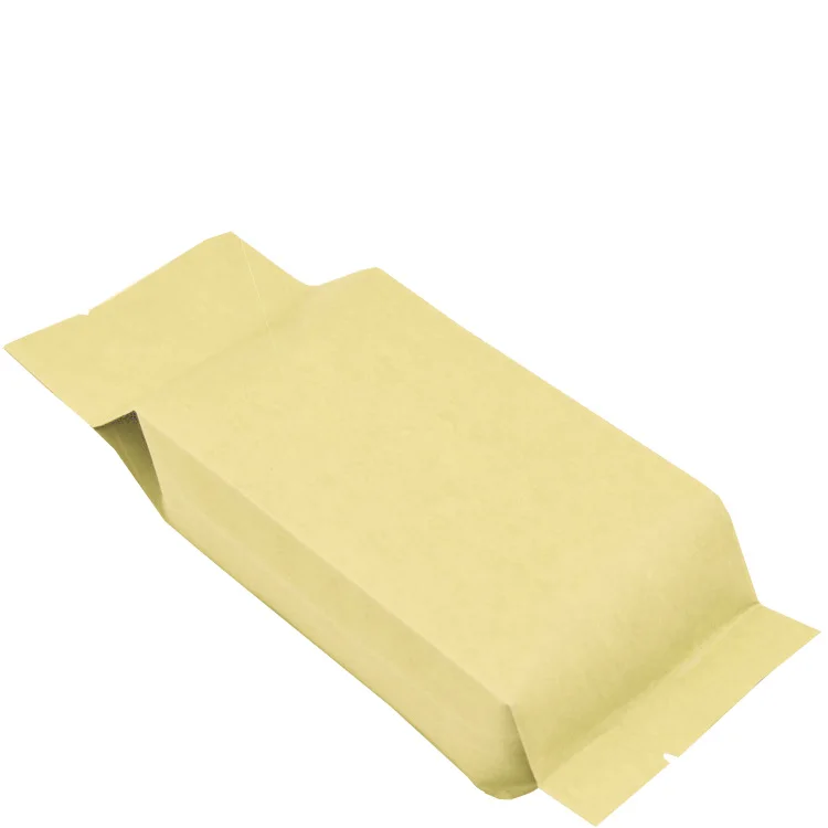 Side Gusset Metallized Kraft Paper Aluminum Foil Lined Heat Sealable Food Storage Packaging Pouches With Tear Notch